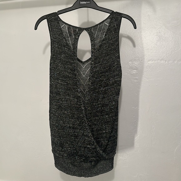 PARKER Silver & Black Open Back Tank Top Size CS PERFECT CONDTION - Picture 7 of 11